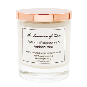 Autumn Raspberry and Amber Rose Candle