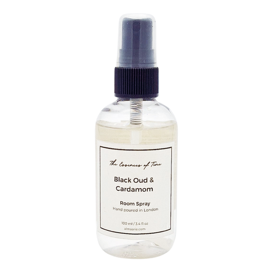Black Oud and Cardamom fragranced scented room spray