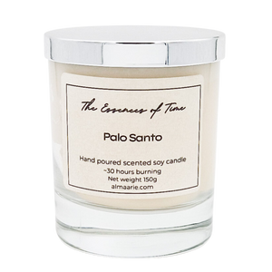 Palo Santo scented handmade soya candles from almaarie.com